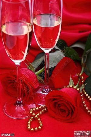 Tranh hoa hồng Valentine