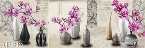 Tranh bình hoa trang trí treo tường