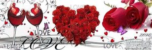 Tranh hoa Valentine trang trí