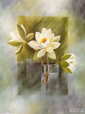 Tranh hoa trang trí dán tường