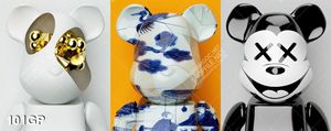 File tranh gấu bearbrick decor trang trí tường đẹp