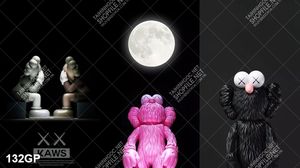 Tranh file gốc gấu bearbrick đẹp ấn tượng