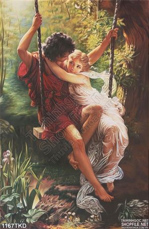 Tranh sơn dầu đôi tình nhân