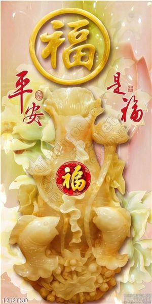 Tranh gỉa ngọc bình hoa Mai