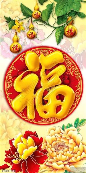 Tranh thư pháp quả bầu vàng