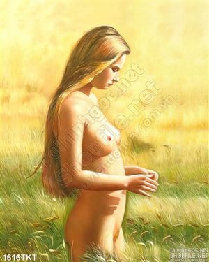 Tranh khỏa thân nghệ thuật sơn dầu thiếu nữ