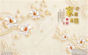 Tranh hoa lụa trắng chữ thư pháp