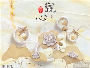 Tranh hoa sen chuồn chuồn nước