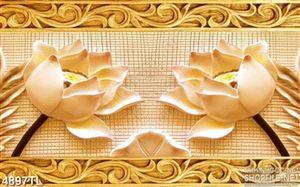 Tranh hoa sen điêu khắc 5D
