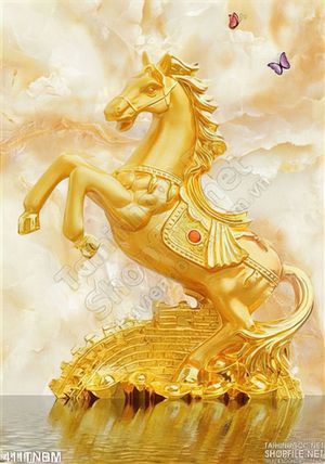 Tranh Ngựa vàng