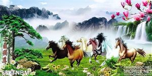 Tranh Ngựa phi trang trí tường