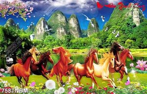 Tranh mã đáo thành công đẹp nghệ thuật file gốc