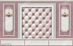 Tranh phào chỉ 8d chiếc đèn chùm phát sáng trên tường