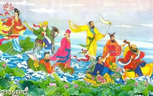 Tranh 8 vị thần trên trời