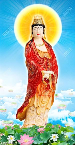 Tranh Quan Âm trên trời