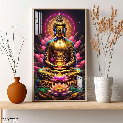 Tranh tranh trí tường phật giáo sang trọng