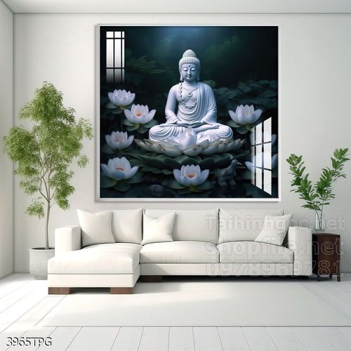 Tranh tranh trí tường phật giáo sang trọng