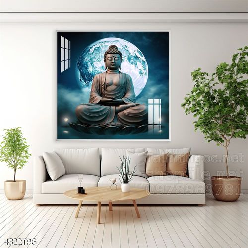 Tranh tranh trí tường phật giáo sang trọng