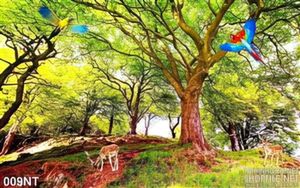 Tranh khu rừng và đàn hươu