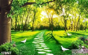 Tranh con đường vào khu công viên đẹp