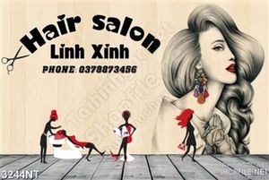 Tranh tiem toc barber cửa hiệu làm tóc treo tường