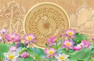 Tranh gắn tường hoa sen và trống đồng đẹp nhất