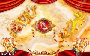 Tranh rồng và phượng hoàng in lịch đẹp
