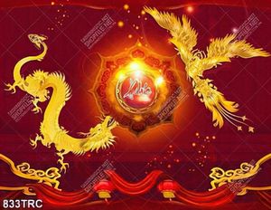 Tranh tài lộc rồng phượng in lịch đẹp