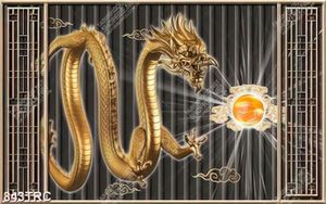 Tranh điêu khắc rồng vàng đẹp