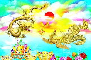 Tranh Rồng Phượng đẹp in kính