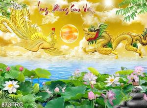 Tranh Phượng Hoàng và Rồng chất lượng cao