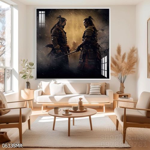 Tranh treo tường nghệ thuật hình Samurai Nhật Bản