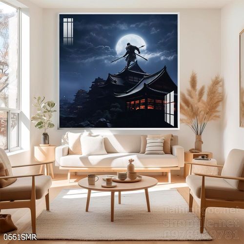 Tranh nghệ thuật treo tường chiến binh Samurai Nhật Bản 
