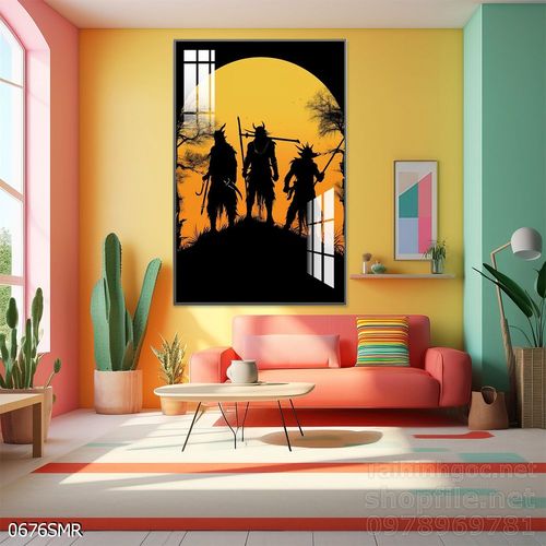 Mẫu Tranh chiến binh Samurai huyền thoại 