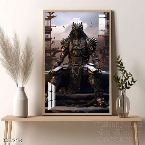 Tranh nghệ thuật treo tường chiến binh Samurai Nhật Bản 