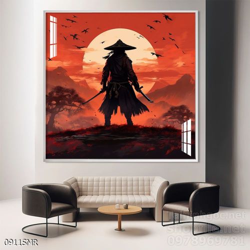 Tranh treo tường Samurai đẹp ấn tượng