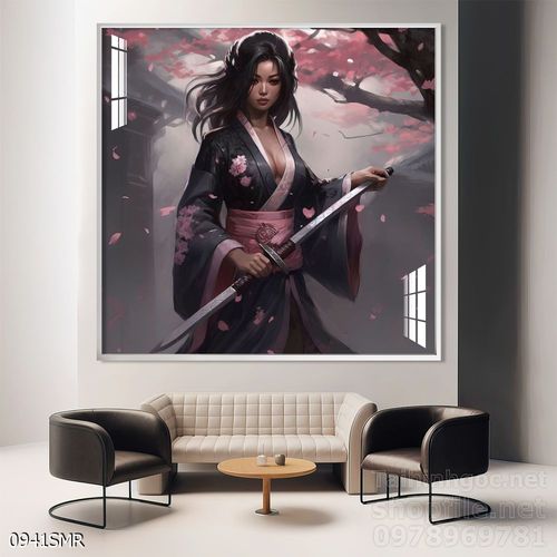 Tranh treo tường nghệ thuật hình Samurai Nhật Bản