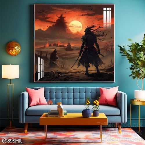 File tranh treo tường hình chiến binh Samurai 
