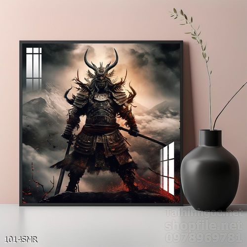 Tranh nghệ thuật treo tường chiến binh Samurai Nhật Bản 