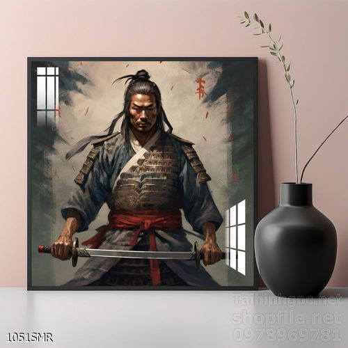 Tranh nghệ thuật treo tường chiến binh Samurai Nhật Bản 