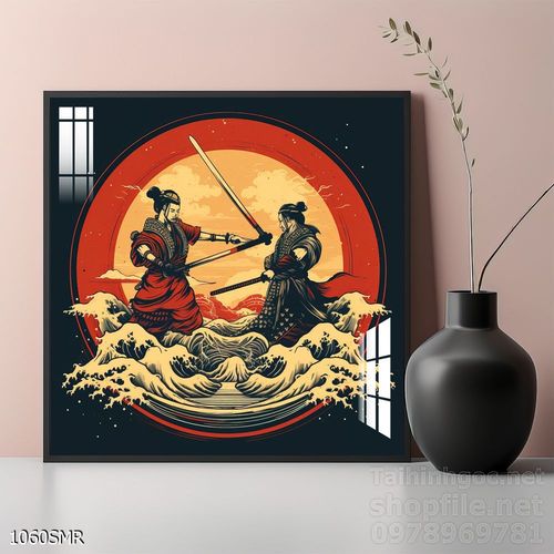 Tranh treo tường nghệ thuật hình Samurai Nhật Bản