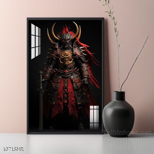 Tranh nghệ thuật deor trang trí tường nhà chiến binh Samurai huyền thoại