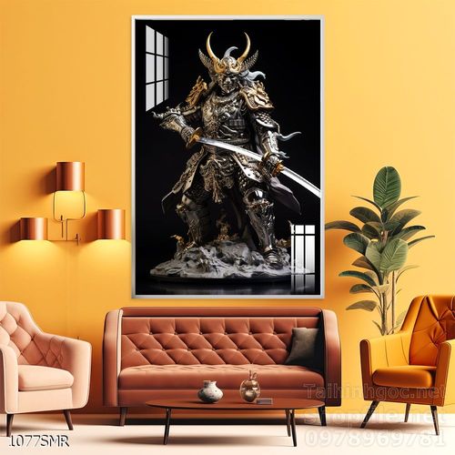 Tranh nghệ thuật treo tường chiến binh Samurai Nhật Bản 