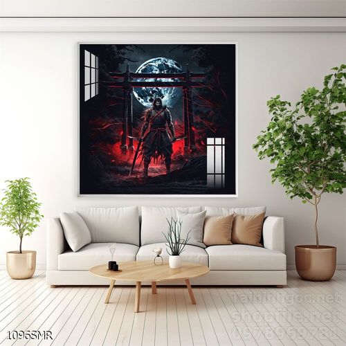 Mẫu tranh Samurai đẹp decor trang trí tường