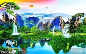 Tranh in uv sơn thủy nghệ thuật in chất lượng cao