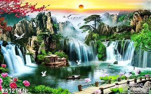 Tranh psd phong cảnh mùa xuân mới nhất in uv