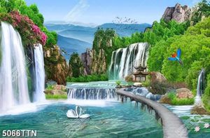 Tranh phong thủy thác nước nghệ thuật 3D