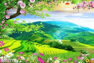 Tranh treo tường ruông bạc thang file gốc