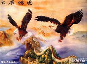 Tranh kim tiền chim đại bàng