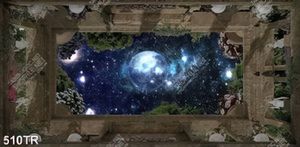 Tranh dán trần nghệ thuật hành tinh in 3d